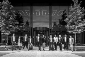 Bromwich Hardy team standing outside office building